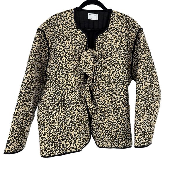 ASOS DESIGN Quilted Animal Kimono Jacket Over Sized Medium Boxy Artsy - Picture 12 of 13